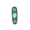 large vintage sterling silver and turquoise ring from the 1960s