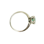Vintage White Gold Emerald Engagement Ring