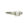 Sweet Classic White Gold 1940's Engagement Ring - Gem Set Love