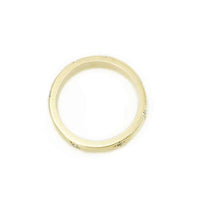 Heavy Vintage Gold Wedding Band with Star set Diamonds