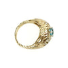 Vintage Naturalistic Diamond and a Sparkling Natural Blue Zircon Ring