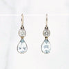 Antique Aquamarine and Diamond Earrings by GSL