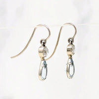 Antique Aquamarine and Diamond Earrings by GSL