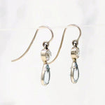 Antique Aquamarine and Diamond Earrings by GSL