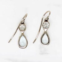 Antique Aquamarine and Diamond Earrings by GSL