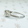 Art Deco White Gold Diamond Engagement Ring