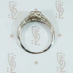 Art Deco White Gold Diamond Engagement Ring