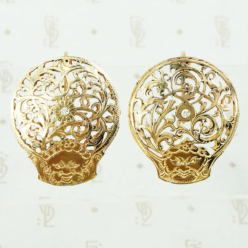 watch cock earrings 