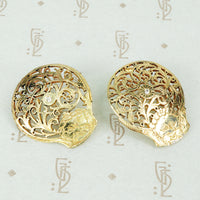 Diamond Set 18th Century Watch Cock Earrings