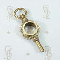 georgian gold sheeted tudor rose watch key