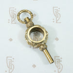 georgian gold sheeted tudor rose watch key