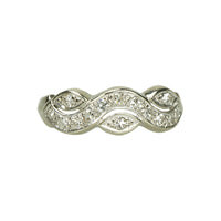 Unique Vintage White Gold Diamond Band