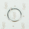 swirly white gold and diamond satelite ring side