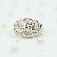beautiful 2 tone white and yellow gold wedding set