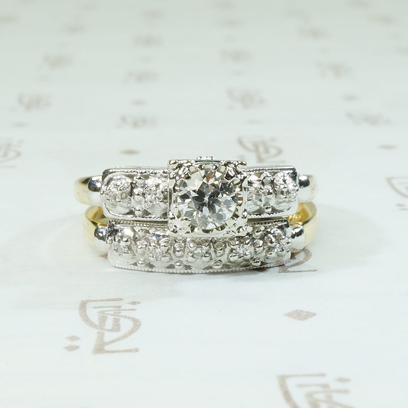 Lovely Vintage Diamond Wedding Set