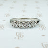 Lovely Vintage 1950's White Gold Wedding Set