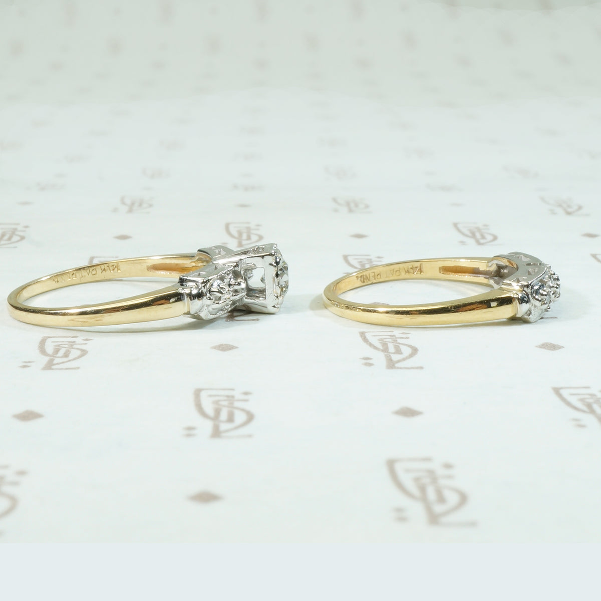 Lovely Vintage Diamond Wedding Set