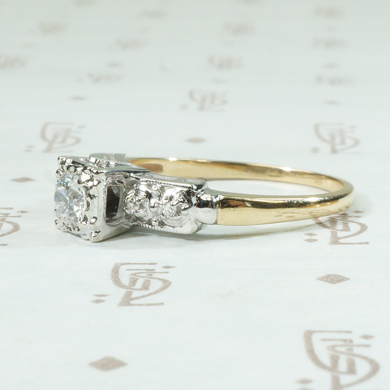 Lovely Vintage Diamond Wedding Set