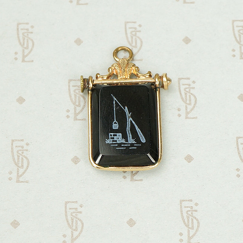 Antique Fob Carved Agate