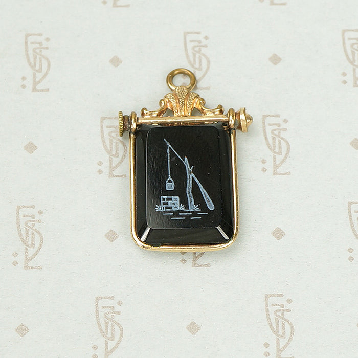 Antique Fob Carved Agate