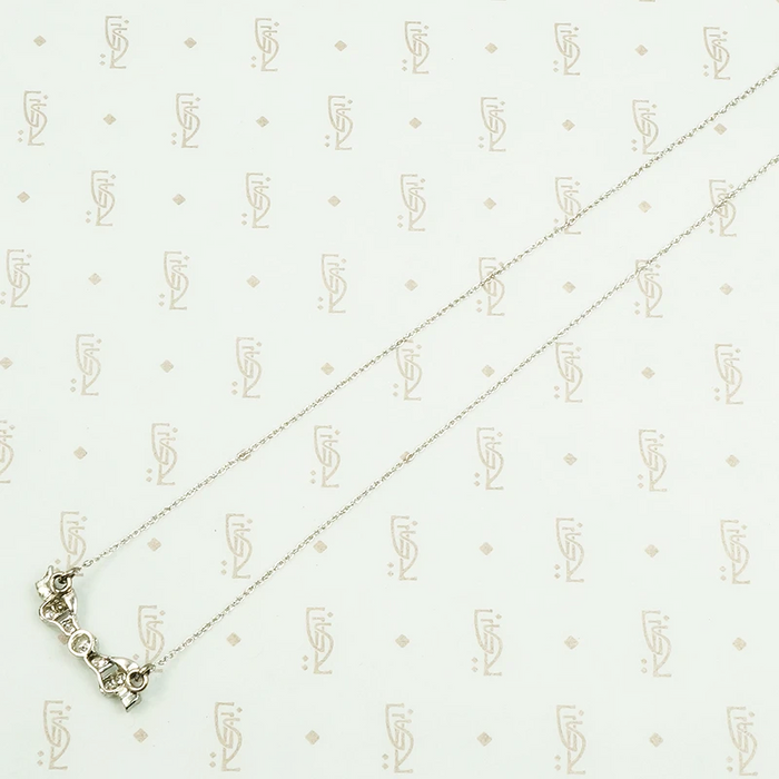 Pretty 1920s Diamond Set Bow Necklace