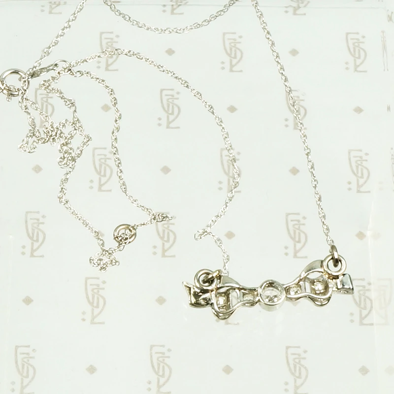 Pretty 1920s Diamond Set Bow Necklace