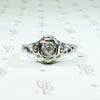Dreamy Detailed OMC Diamond Solitaire Deco Ring