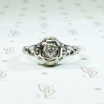 Dreamy Detailed OMC Diamond Solitaire Deco Ring