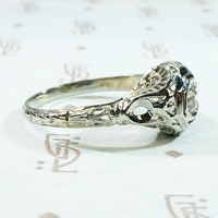 Dreamy Detailed OMC Diamond Solitaire Deco Ring