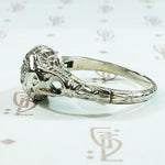 Dreamy Detailed OMC Diamond Solitaire Deco Ring