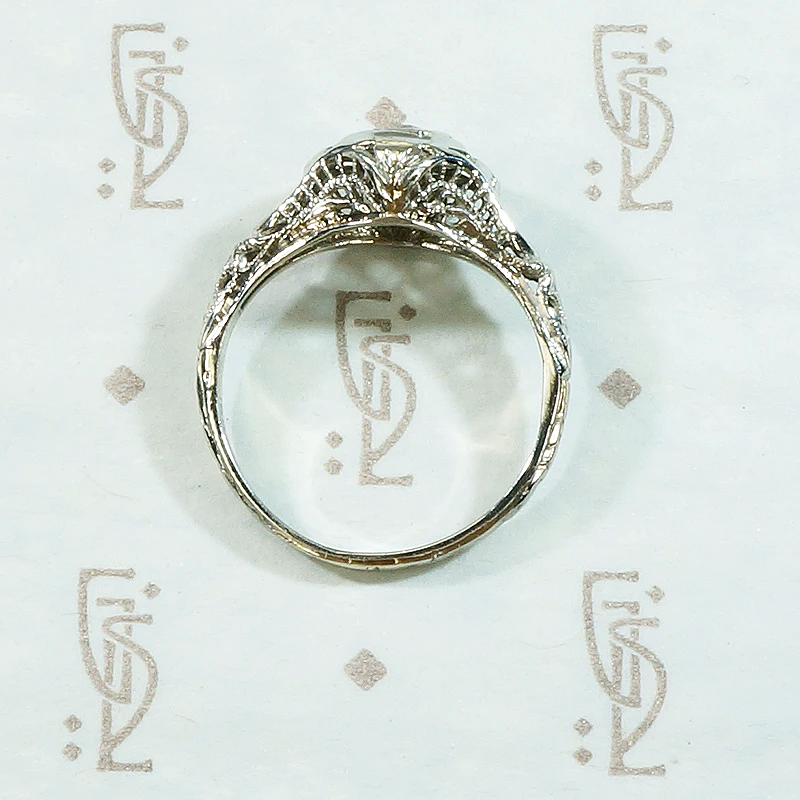 Dreamy Detailed OMC Diamond Solitaire Deco Ring