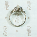 Dreamy Detailed OMC Diamond Solitaire Deco Ring