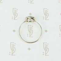 Recycled White Gold Vintage Aqua Ring