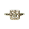 Sweet 1940's White Gold and Diamond Ring
