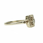 Sweet 1940's White Gold and Diamond Ring