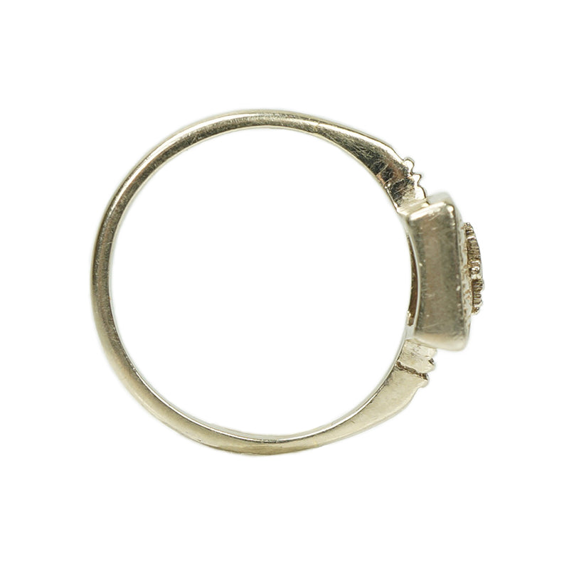 Sweet 1940's White Gold and Diamond Ring