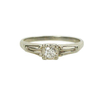 Vintage White Gold Diamond Engagement Ring