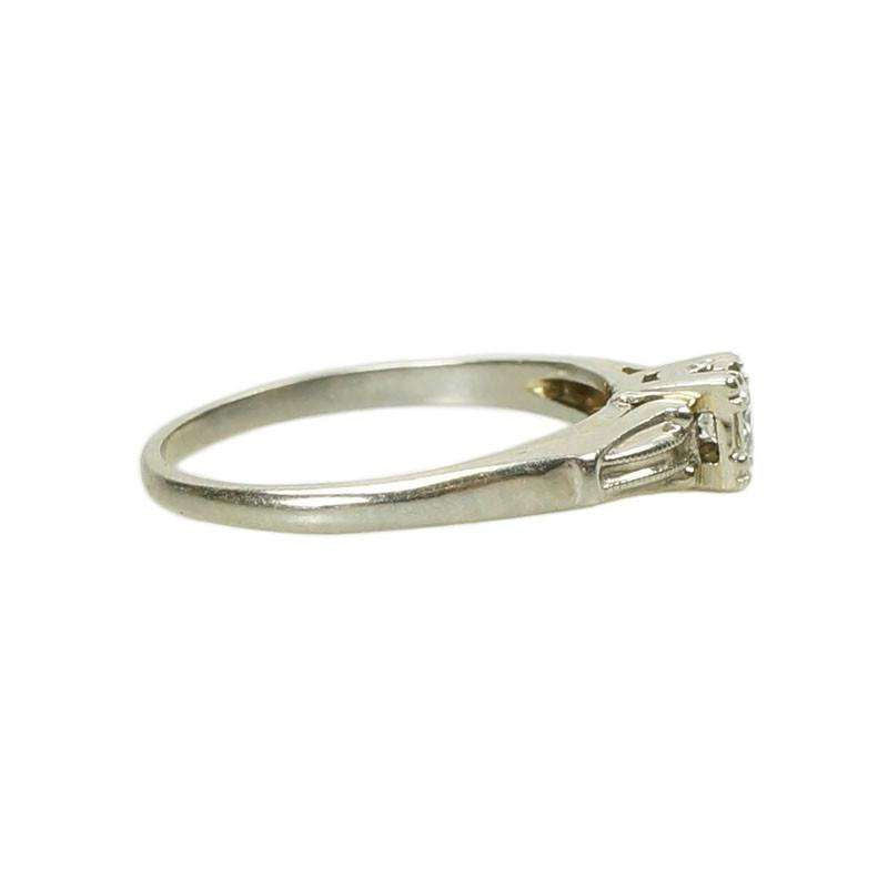 Vintage White Gold Diamond Engagement Ring