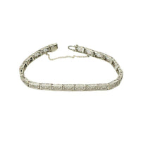 Vintage White Gold Filigree Bracelet