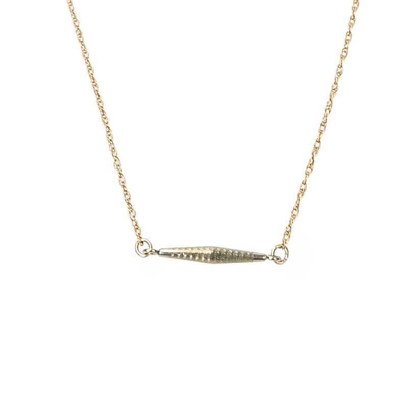 Tiny Turned Link Necklace by brunet