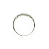 Fancy Vintage White Gold Diamond Band - Gem Set Love