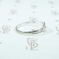 Tiny White Gold Pearl Ring