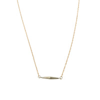 Tiny Turned Link Necklace by brunet