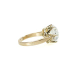Vintage 5ct White Sapphire Solitaire in Rose Gold