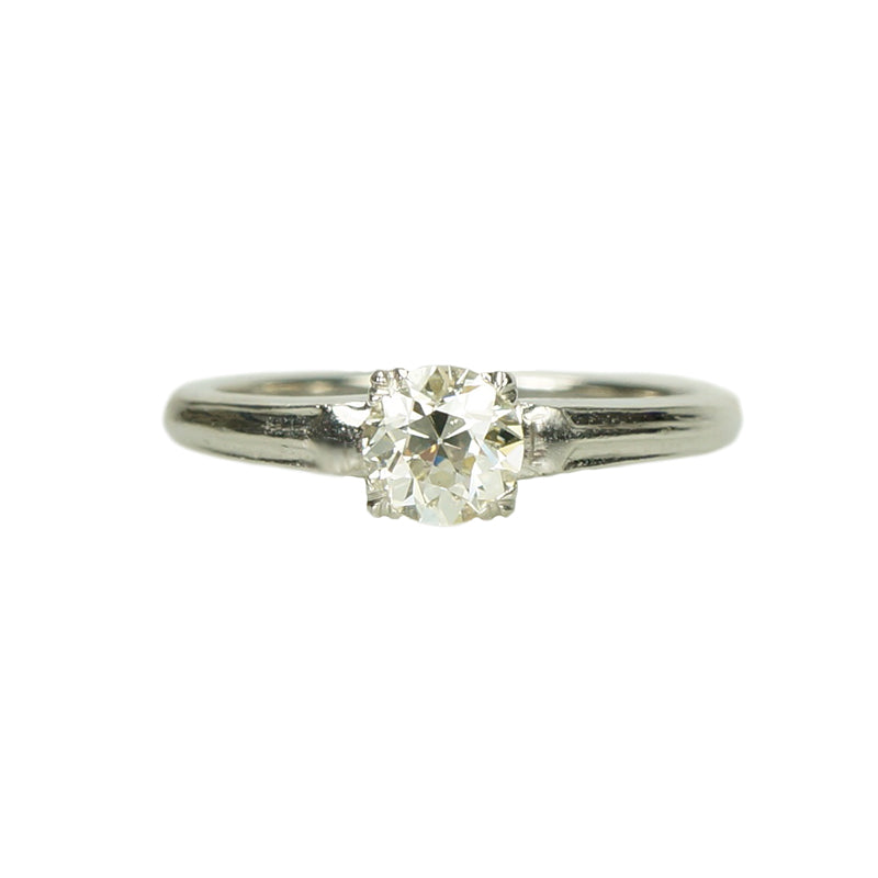Platinum Old Euro Vintage Solitaire