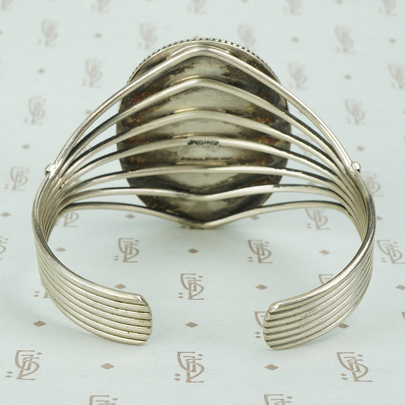 Fabulous Big White Turquoise Cuff Bracelet