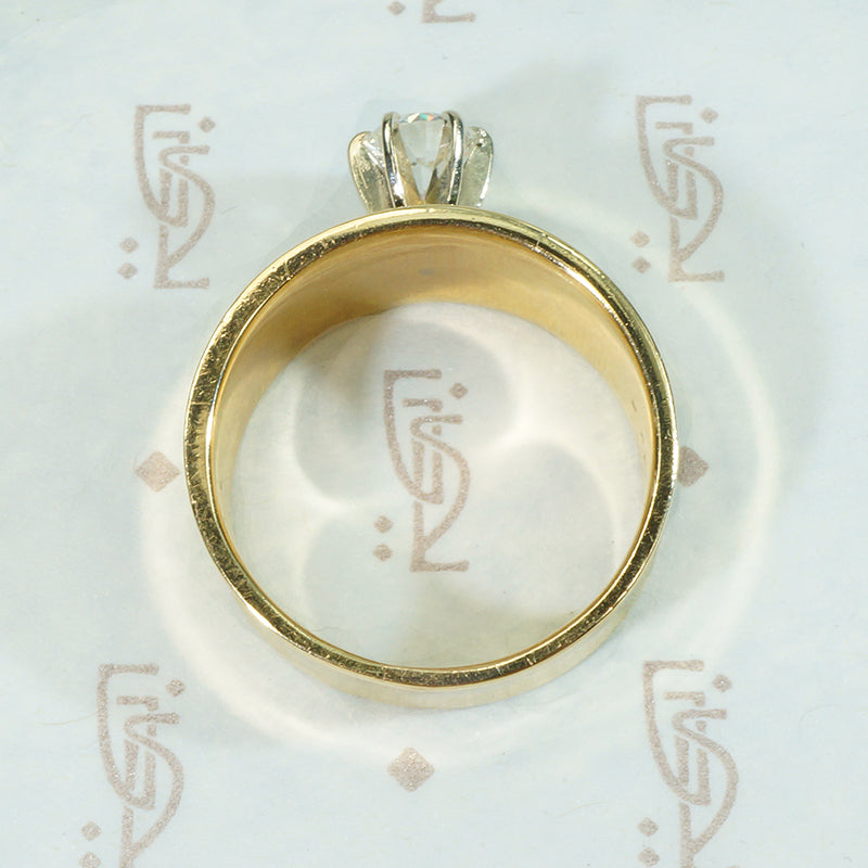 Bold Gold 1970's Engagement Ring
