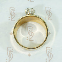 Bold Gold 1970's Engagement Ring