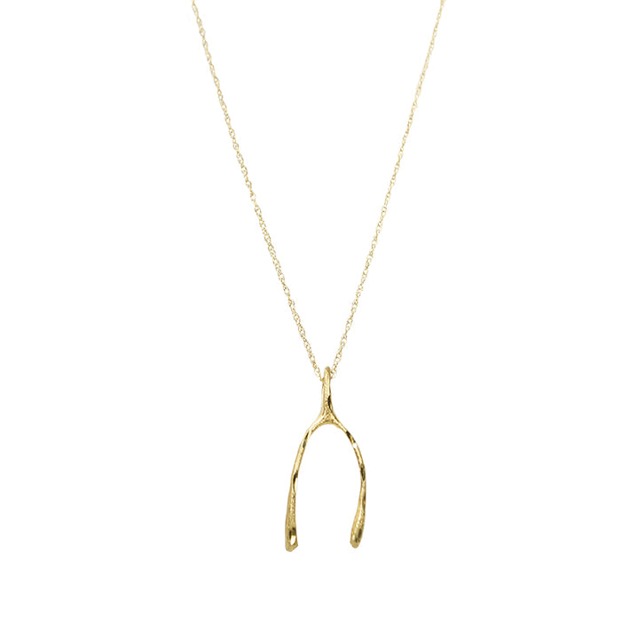 Vintage Gold Wishbone Necklace