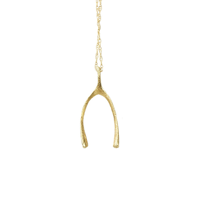 Vintage Gold Wishbone Necklace